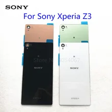 Z3 Задняя стеклянная крышка батарейного отсека для Sony Xperia Z3 задняя крышка L55T D6603 D6643 D6653 задняя панель корпуса