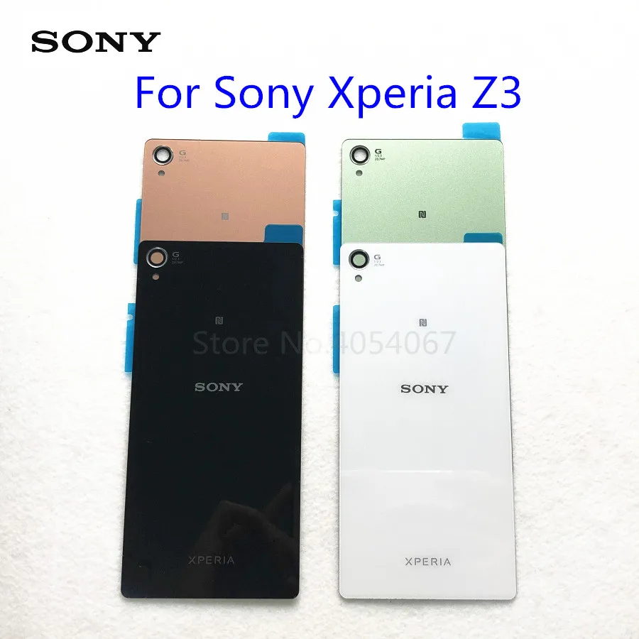 

Z3 Back Glass Cover Battery Door For SONY XPERIA Z3 Back Cover L55T D6603 D6643 D6653 Rear Panel Housing Case
