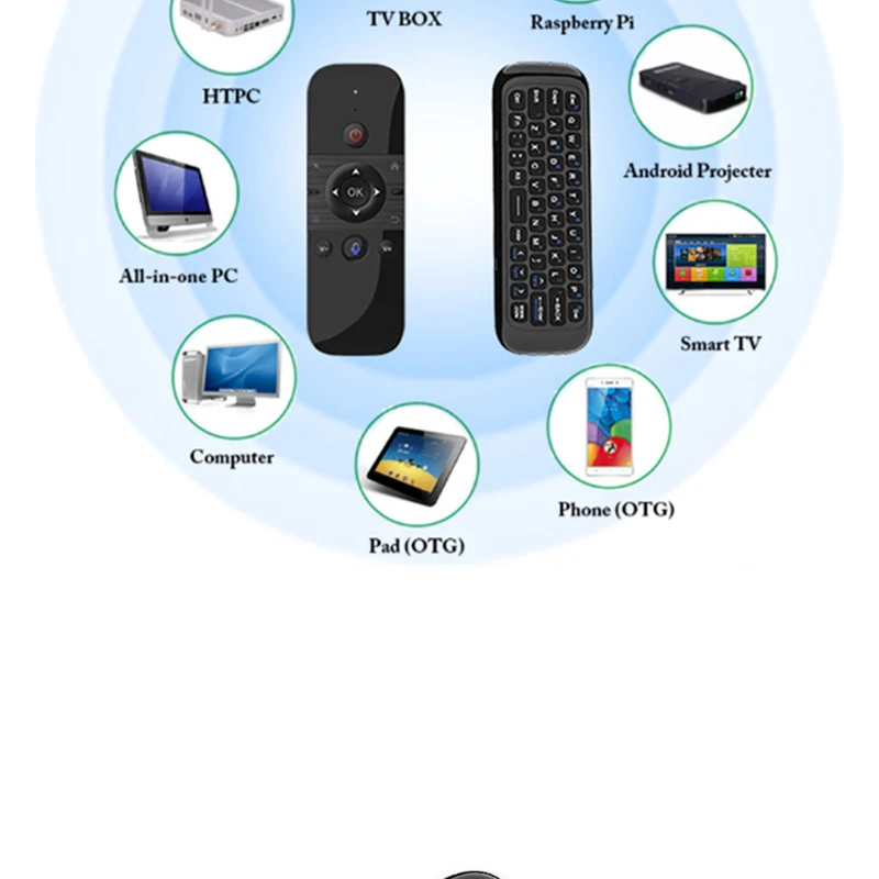android e tv box com função de voz e retroiluminação