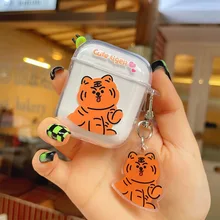 

Tiger Cartoon Headphones Case For Airpods Case Cute Kawaii Wireless Earphone Charging Box Cover For Air Pods 1 2 Pro Shell