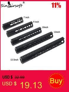 Алюминиевый Жесткий анодированный GT стиль 416 M-LOK мод Lite Handguard рельсовая система для AR AEG Airsoft M4A1 Пейнтбольный приемник коробка передач