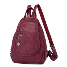 Cheap 2019 New Fashion Backpack Women's Solid Color Travel Backpack Korean Version PU Soft Leather Tide Fashion Casual Backpack Cheap 2019 New Fashion Backpack Women's Solid Color Travel Backpack Korean Version PU Soft Leather Tide Fashion Casual Backpack