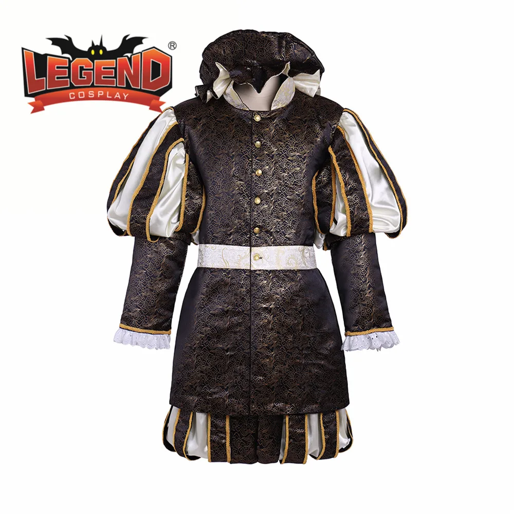 

Elizabeth Tudor King henry outfit Medieval king cosplay costume Men black outfit Medieval Renaissance colonial black breeches