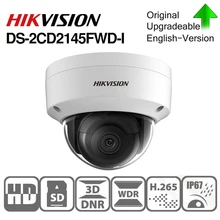 Предпродажа Hikvision DS-2CD2145FWD-I IR Сетевая купольная PoE камера видео безопасности 4MP 30M IR IP67 IK10 H.265+ слот для sd-карты 10 шт./партия