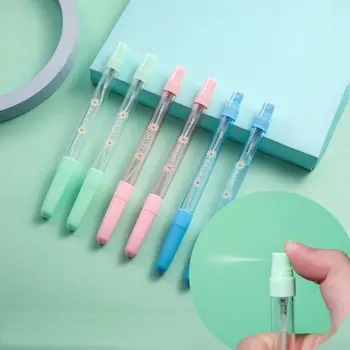 

6pcs/set Creative Spray Gel Pen Perfume Disinfectant Alcohol Sanitizer Refillable Spray Neutral Pen Student Stationery