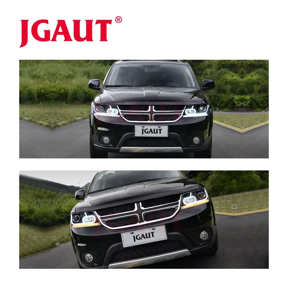 Автомобильная сборка головной лампы для Dodge Journey фары 2009- светодиодный фонарь DRL Объектив Двойной Луч Биксенон HID Q5 весь комплект