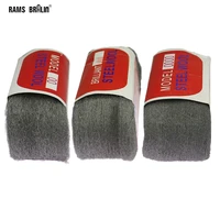 1 шт. 180*70*70 мм 4-5 м 100-130 г проволока из металлического волокна стальная Шерсть Ручная шлифовка полировка Чистящая подушка 4 # до 0000 # для фотографии - изображение