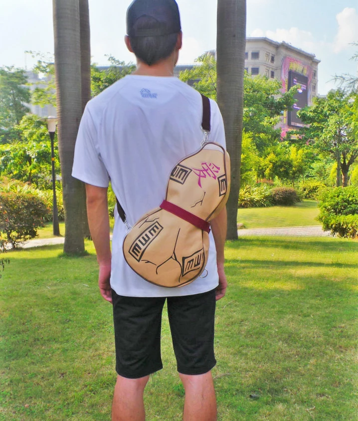 Mochila de calabaza de Anime Naruto Gaara para Cosplay, bolso de hombro de  cuero PU con eslinga, bolso de pecho para estudiantes, monedero  coleccionable|Accesorios para disfraces| - AliExpress