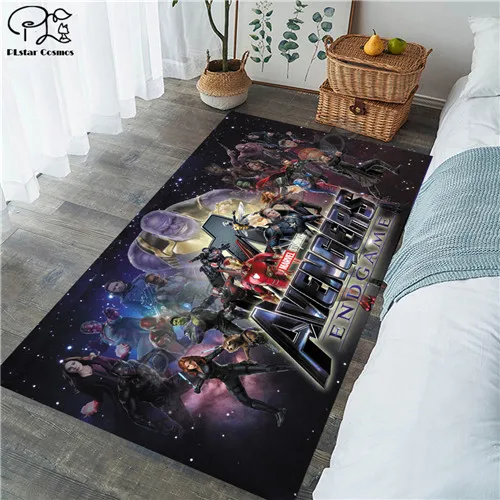 New Superman/Batman/US Captain/The Avenger Carpets Soft Flannel 3D Printed Rugs Mat Rugs Anti-slip Large Rug Carpet-14 - Color: Blue