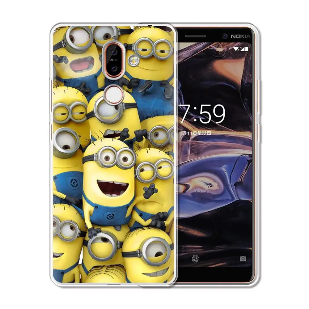 Мягкий силиконовый чехол из ТПУ для Nokia 1 3 5 8 6 2 7 Plus 2018 4 X71 симпатичная задняя
