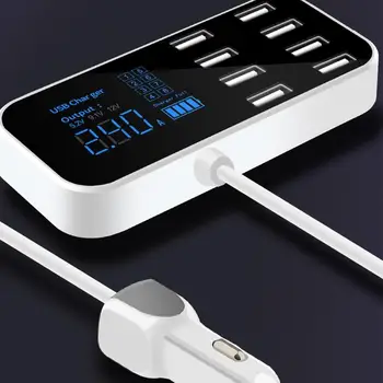 

8 Port USB Charger HUB QC 3.0 Quick Charger with LCD Voltage Display Multiple USB3.0 Charging Dock Station for Mobile Phone