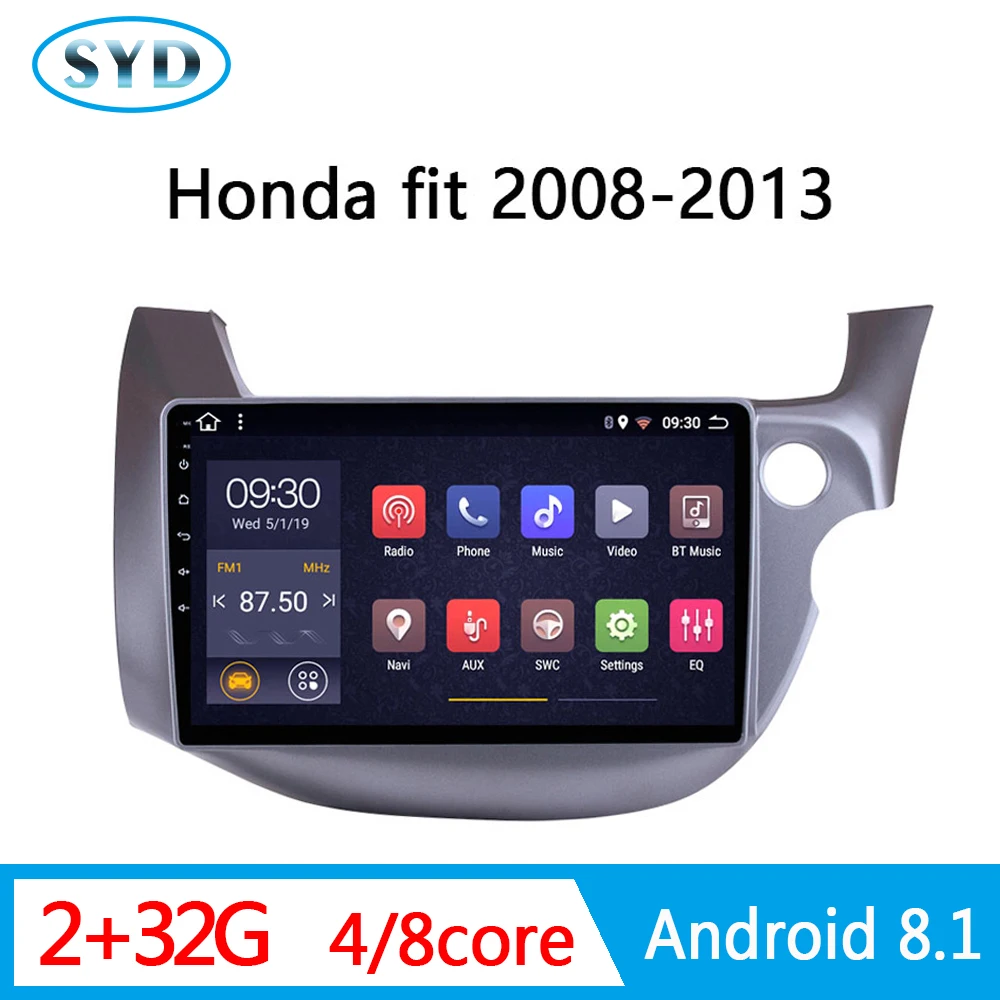 Автомагнитола для Honda FIT JAZZ RHD 2007-2010 2011 2012 мультимедийная система GPS навигатор ОЗУ 2
