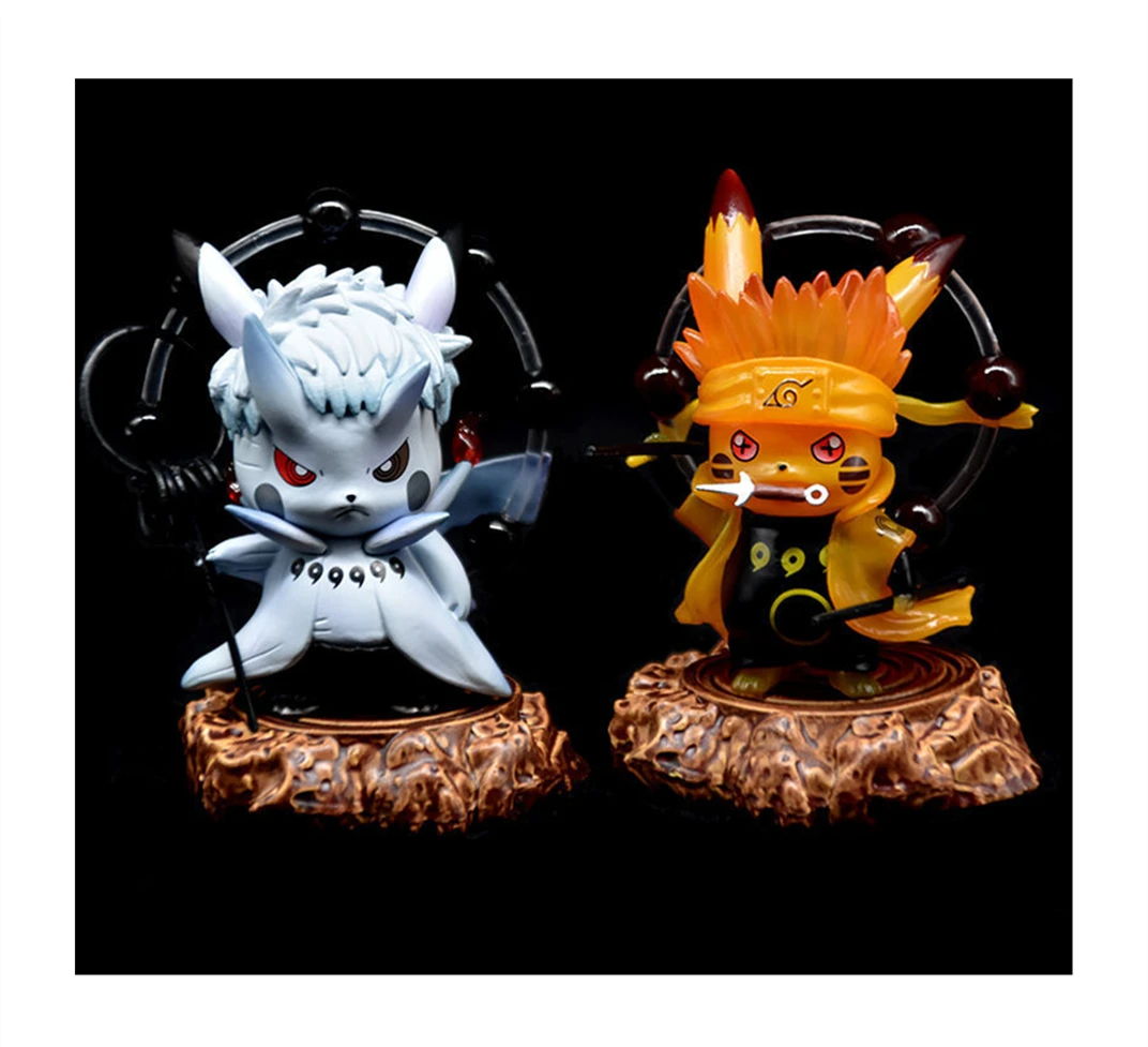 Игрушки из аниме Покемон Пикачу Косплей Наруто Курама COS Uchiha Obito игрушка в коробке