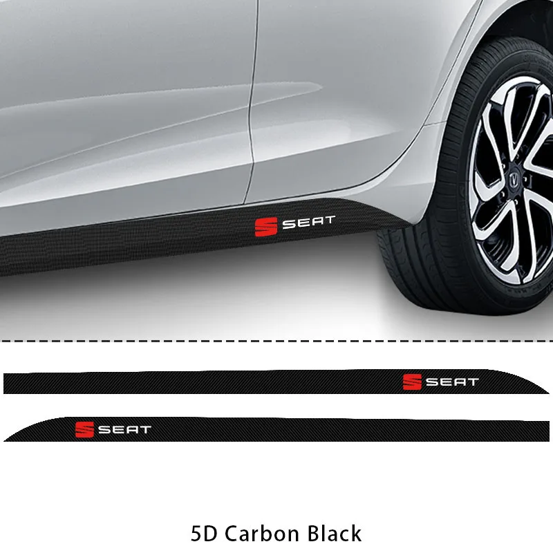 

2pcs Car Logo Side Decal Side Skirt Car Stickers DIY Car Decal for Seat Leon Ibiza Alhambra Niva Kalina Priora Granta Largus