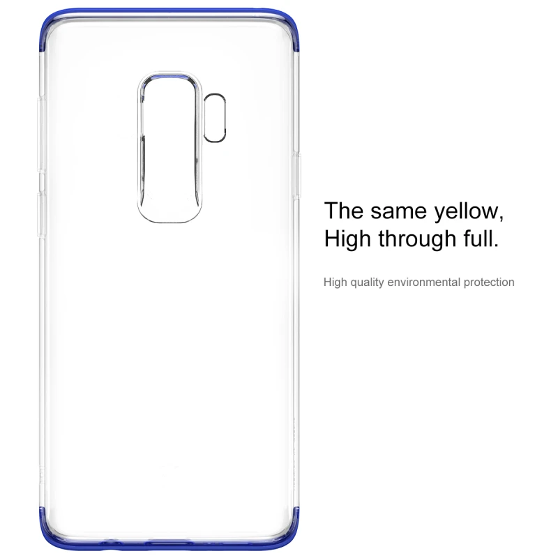 Чехол Baseus для Samsung Galaxy S9 Plus ультратонкий прозрачный мягкий силиконовый чехол из
