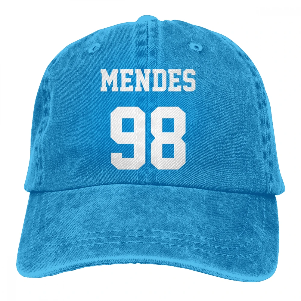 Mendes 98 Casquette черные унисекс Мужские Женские джинсовые бейсболка с ремешком кепки Регулируемый Гольф папа шляпа
