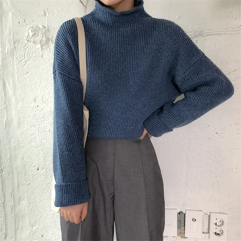 turtleneck thicken knitted sweater women casual long sleeve kniited tops autumn winter sweater and pullovers jumper P631 turtleneck thicken knitted sweater women casual long sleeve kniited tops autumn winter sweater and pullovers jumper P631