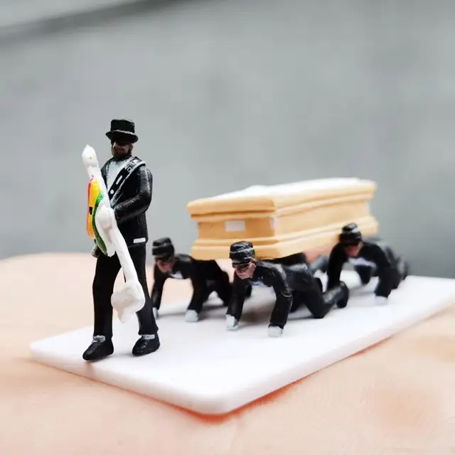 Black Man Carrying Coffin Statue Standing Crawling Statue Fun And Stylish Toy Model Doll Suitable For Both Adults And Babies 1