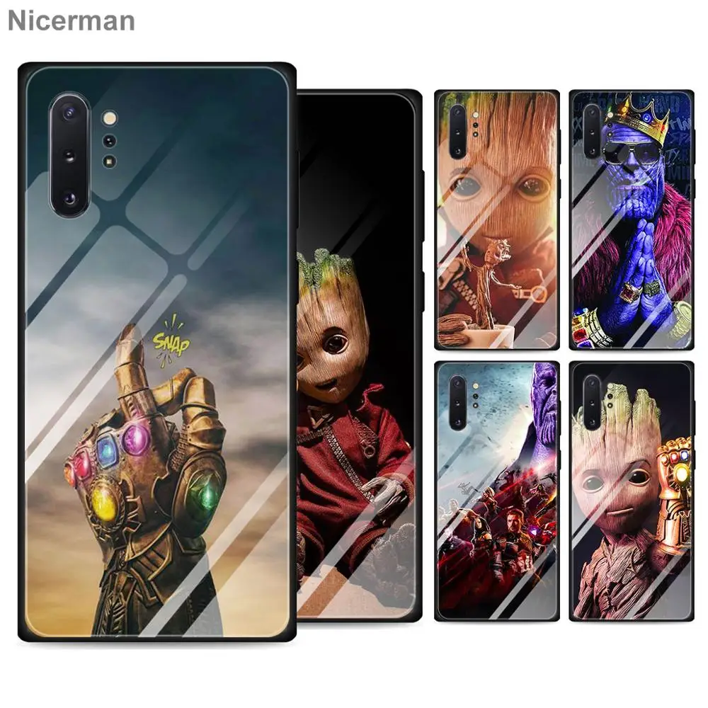 Стражи Marvel Мстители закаленное стекло Чехлы для samsung Galaxy S10 S8 S9 Plus S10e Note 9 10 Plus A50 A30 чехол Coque