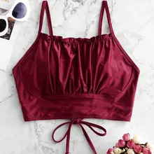 ZAFUL Milkmaid Блестящий кружевной бикини топ XXL