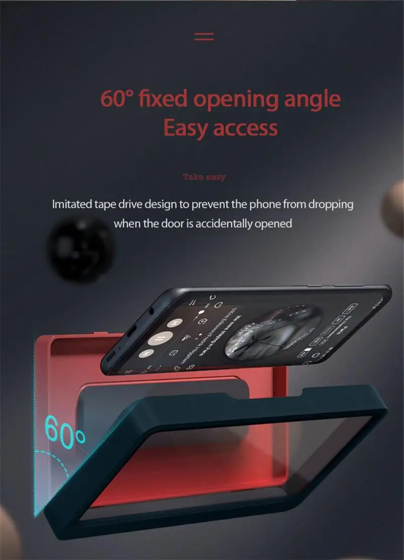 Magic Wall Mounted Phone Case Waterproof Phone Holder Bathroom Toilet Tablet Or Phone Holder Self Adhesive Shower Accessories