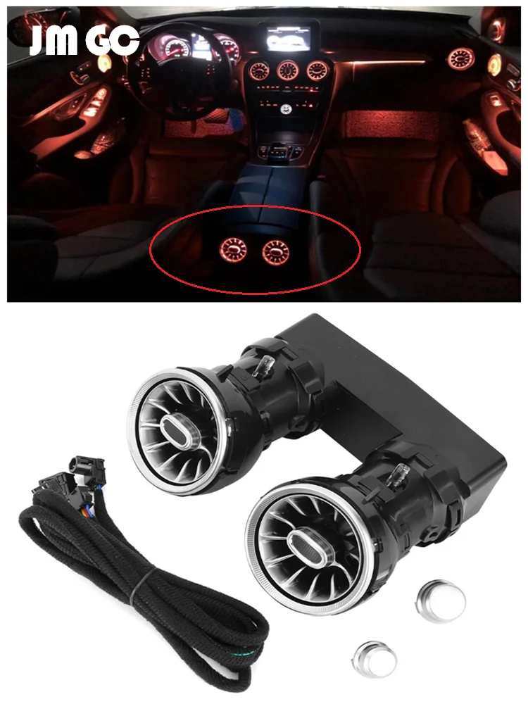 Приспособления для чистки Ambiental de турбина светодиодный de ventilación de aire acondicionado trasera для Mercedes Benz C/E/КЗС clase w205 w213 x253 Luz de