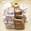 20pcs more size gifts box with window Marbling pattern paper christmas gifts package box candy wedding favors party supplies ► Photo 3/6