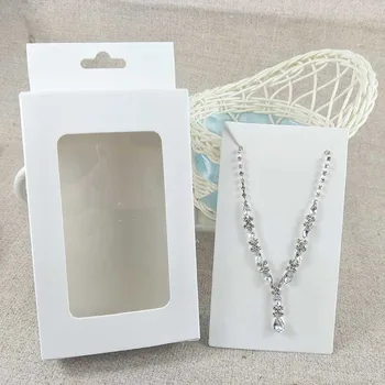 

Feiluan custom200pcs window hanger box with 200pcs earring/necklace card tag ,vintage gift display box with card inside