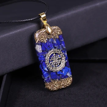 

Orgone Energy Pendant Lapis Lazuli Natural Stones Necklace Reiki Crystal Pendant Healing Jewelry For Women