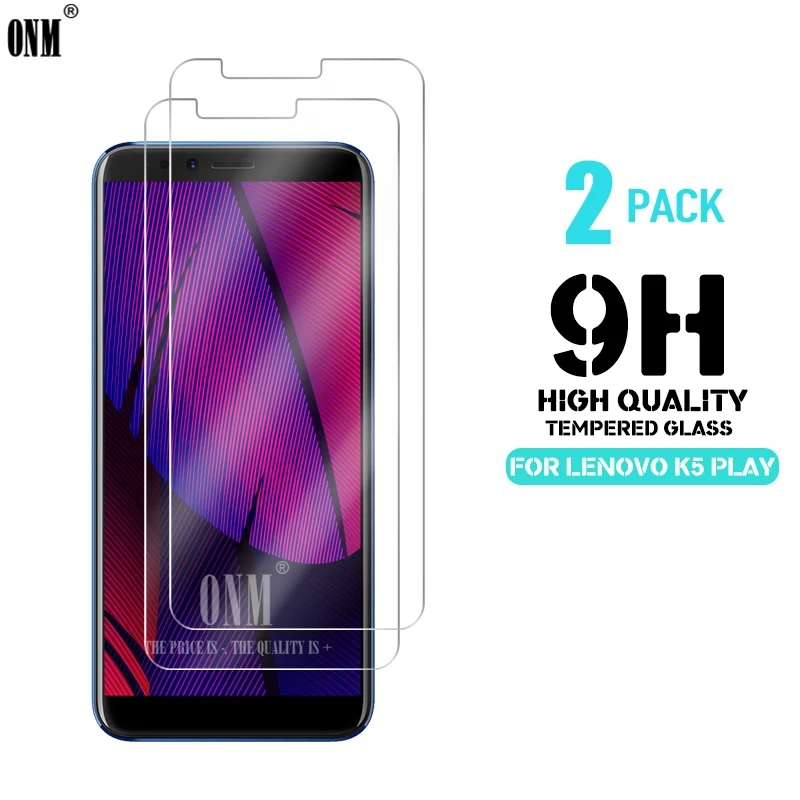 2pcs Tempered Glass For Lenovo K5 Play Screen Protector 2.5D 9H Premium Protective Film | Мобильные телефоны и аксессуары