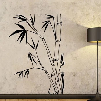 

Classic Bamboo Huls Veg For Livingroom Decoration Vinyl Sticker Waterproof Wall Decal Children Room Bedroom Decor Wall Stickers