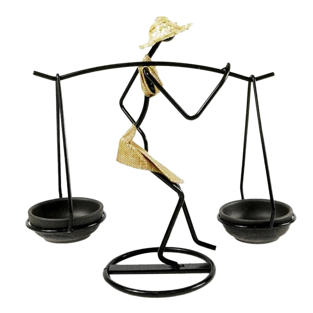 Candlestick Women Girl Geometry Wrought Iron Candlestick Candlestick Holder Home Accessories Ornaments