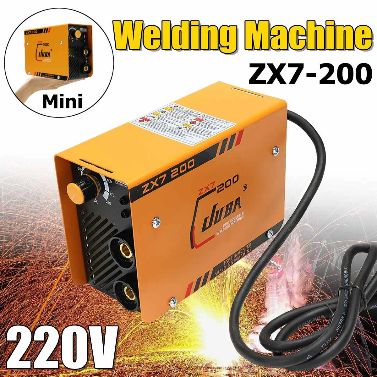 Мини 220 В инвертор переменного тока дуговой сварочный аппарат ZX7-200 MMA W elder для пайки сварочных работ и электрической работы