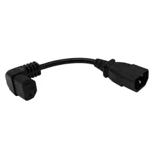 18 см IEC 320 90 градусов C13 3 Pin Female to C14 3 Pin Male PDU удлинитель питания для компьютера светодиодный HDTV монитор и сканирование