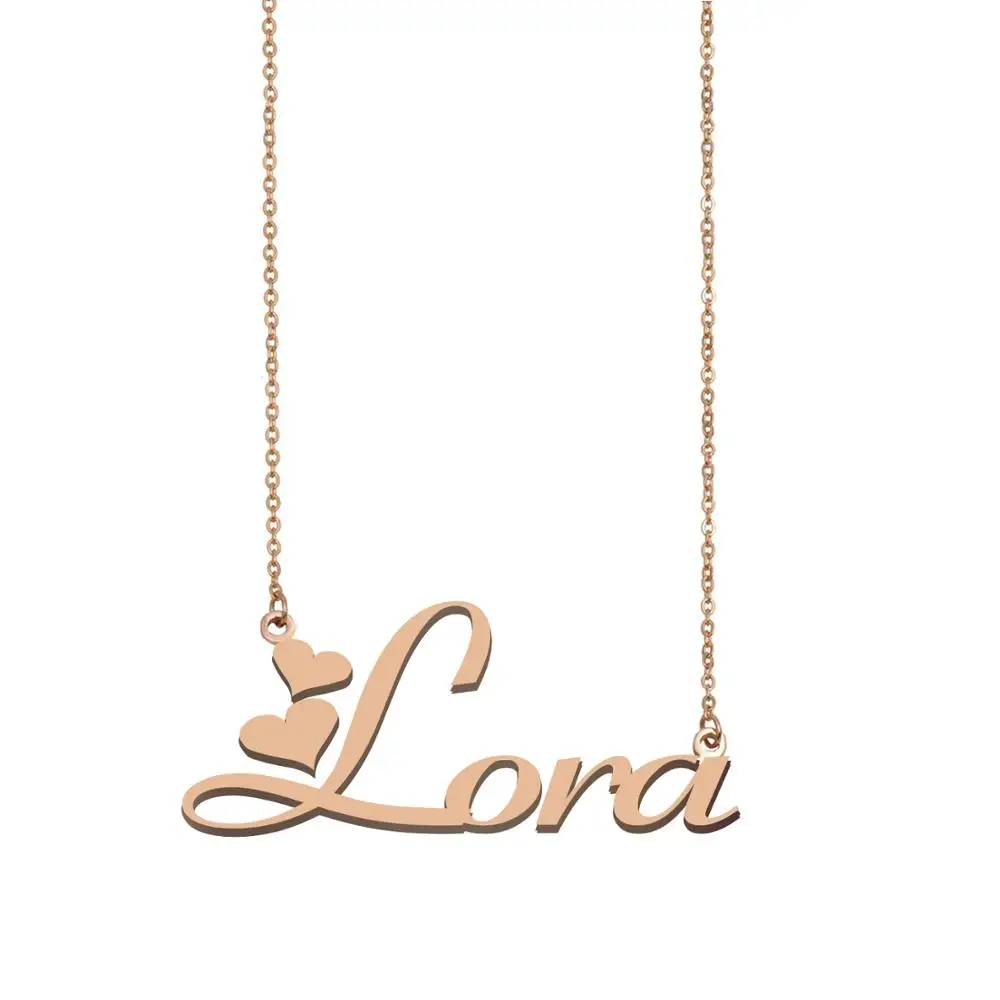 

Ожерелье с именем Lora, кулон на заказ для женщин и девушек, ювелирные изделия из нержавеющей стали, для друзей, на день рождения, свадьбу, Рождество, подарок для матери