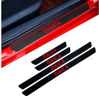 

4PCS Waterproof Carbon Fiber Sticker Protective for Dacia car accessories Automobiles