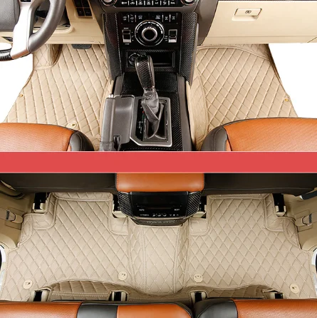 wine red Волокно Кожаный Автомобильный салон автомобиля коврик для lexus gx gx460 2011 2012 2013 аксессуары - Цвет: wine red