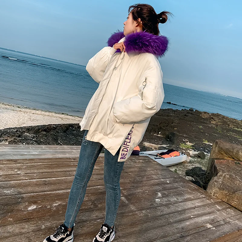

Winter Cotton Dress Women's Short Cotton-padded Jacket 2019 New Style Loose-Fit Coat Women's Fashion INS Super Fire Cotton-padde