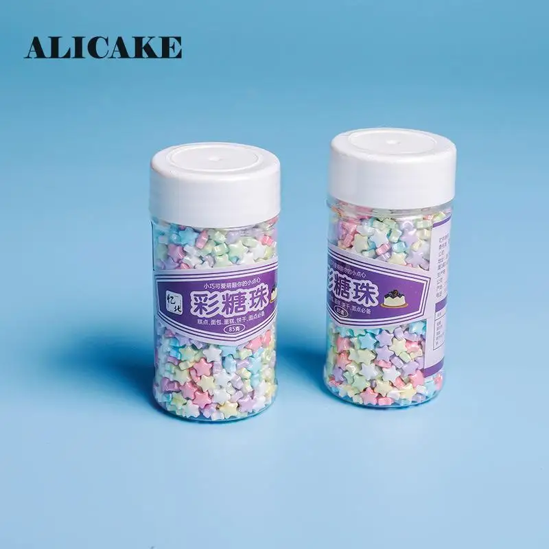 85g Star Sugar Sprinkles Edible Cake Decoration Candy Shiny Food Coloring Colorful Baking Bakery Pastry Tools Sprinkle