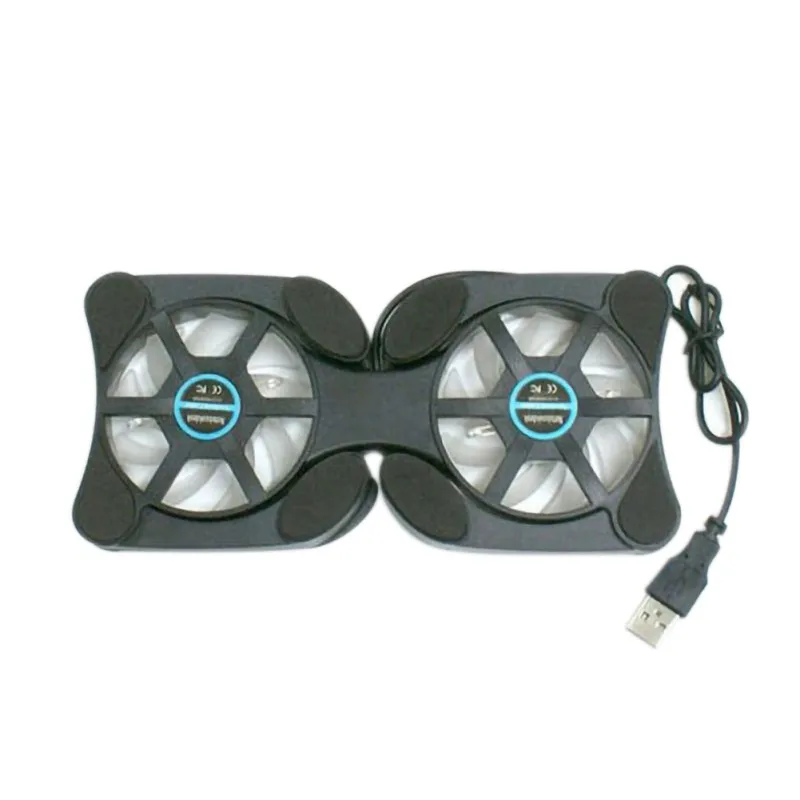 1 шт. складной USB вентилятор охлаждения Мини Осьминог ноутбук кулер охлаждающая подставка безопасности двойные вентиляторы для 7-15 дюймов ноутбук - Цвет: no light