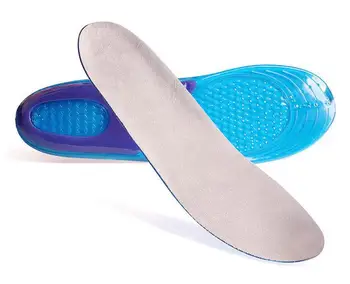 

Silicone Sport Insoles Gel Massaging Shoe Pads Blue Black 100pairs/Lot SN626