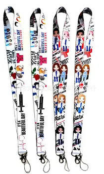 

Cartoon Grey's Anatomy Keychain Lanyard Neckband ID Card Pass Badge Gym Key/Mobile Phone Anti-Lost USB Bracket DIY Lanyard