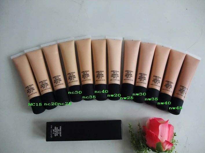 Hot Faced Makeup SCULPT SPF 15 Concealer professional Foundation 40ML Studio Foundation High quality DHL Shipping+gift