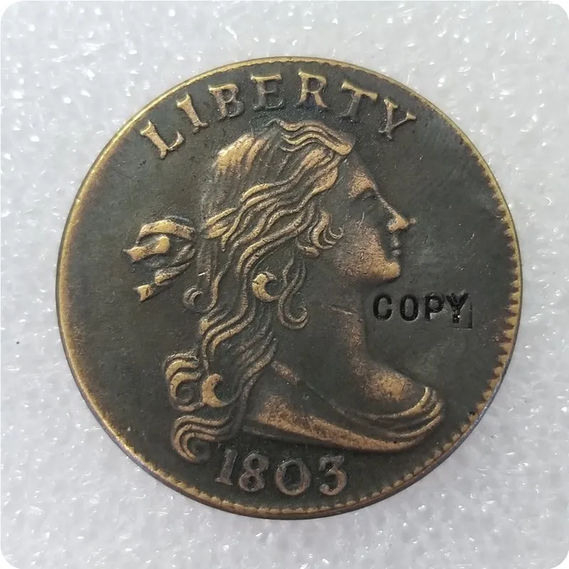 1796-1807 фригийский колпак Большой цент имитация монеты - Цвет: 1803