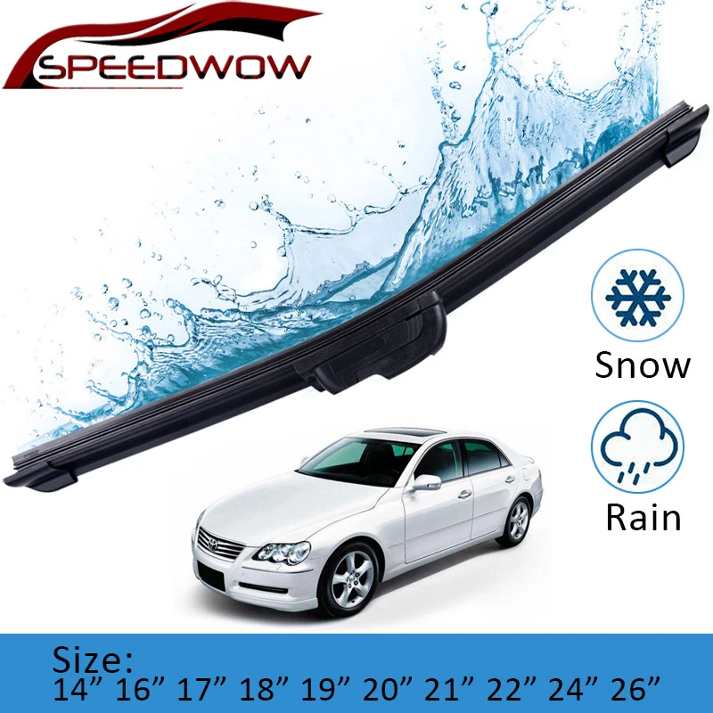 SPEEDWOW универсальная u-образная Автомобильная Щетка стеклоочистителя, автомобильные передние щетки стеклоочистителя, длина стеклоочистителя 1" 16" 1" 18" 1" 20" 2" 22" 2" 26"