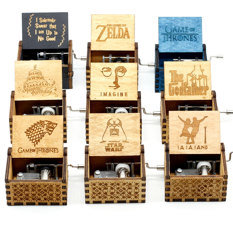 

Wholesale Hand Cranked Wood Music Box Let It Go Castle Inthe Sky Game Of Thrones Musics A Christmas Gift In Stock