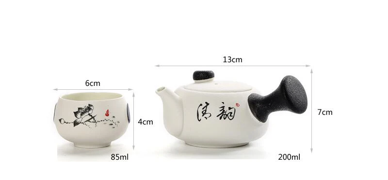 7 шт./компл. китайский Чай комплект Чай горшок и Чай чашки GaiWan Чай горшок китайский чайный набор кунг-фу фарфор Чай набор с подарочной коробкой Кофе для крышек кастрюль и чашки