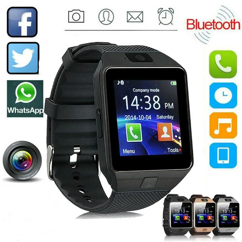 

Reloj DZ09 Smart Watch2020 Smartwatch Men Pedometer With Sim Card Slot Push Message Bluetooth Clock Android Watch fit Womne Gift