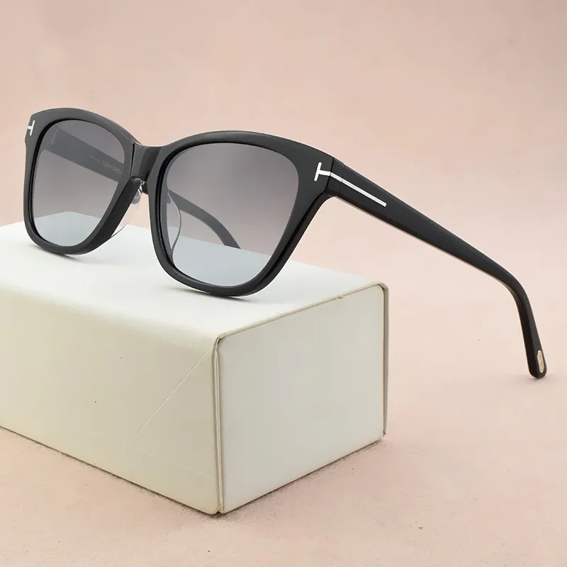 Роскошные солнцезащитные очки для женщин новые винтажные кошачий глаз солнцезащитные очки мужские UV400 ретро прогрессивные солнцезащитные очки для женщин мужские TF5512 - Цвет линз: C003