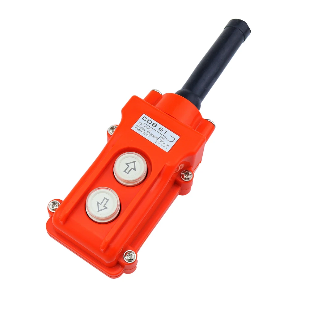 Water Proof Hoist Crane Pendant Up Down Station Pushbutton Switch Cob ...